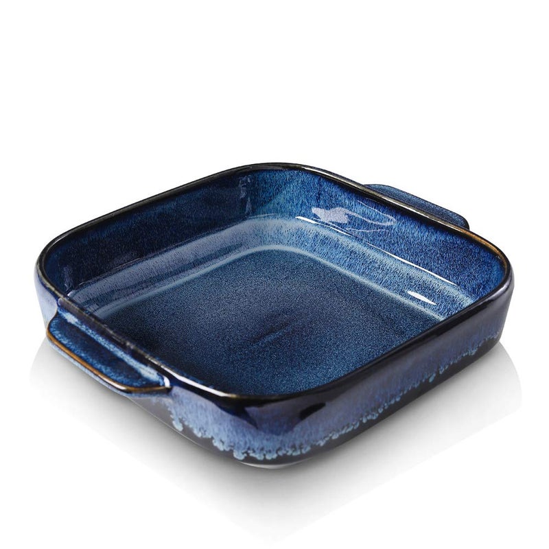 KOOV Ceramic Bakeware  8x8 Baking Dish  Square Baking Pan  Ceramic Baking Dish  Brownie Pans for Cake Dinner  Kitchen  Reactive Glaze (Nebula Blue) - Image 1